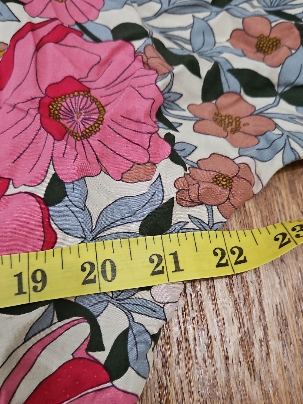 Natural Life Stella V-Neck Tunic Mini Dress Pink Floral Boho Swing Empire XS / S - Picture 6 of 6
